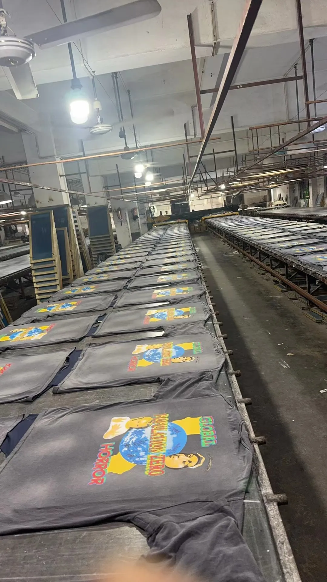 Workshop materials SAINT MICHAEL SS TEE/ON EARTH/BLK Jesus, Mary, Holy Infant Earth TEE Ready-made garments Aso special piece dyeing Washing and distressing Vintage technology Front and rear super complex super large printing Top purchasing technology